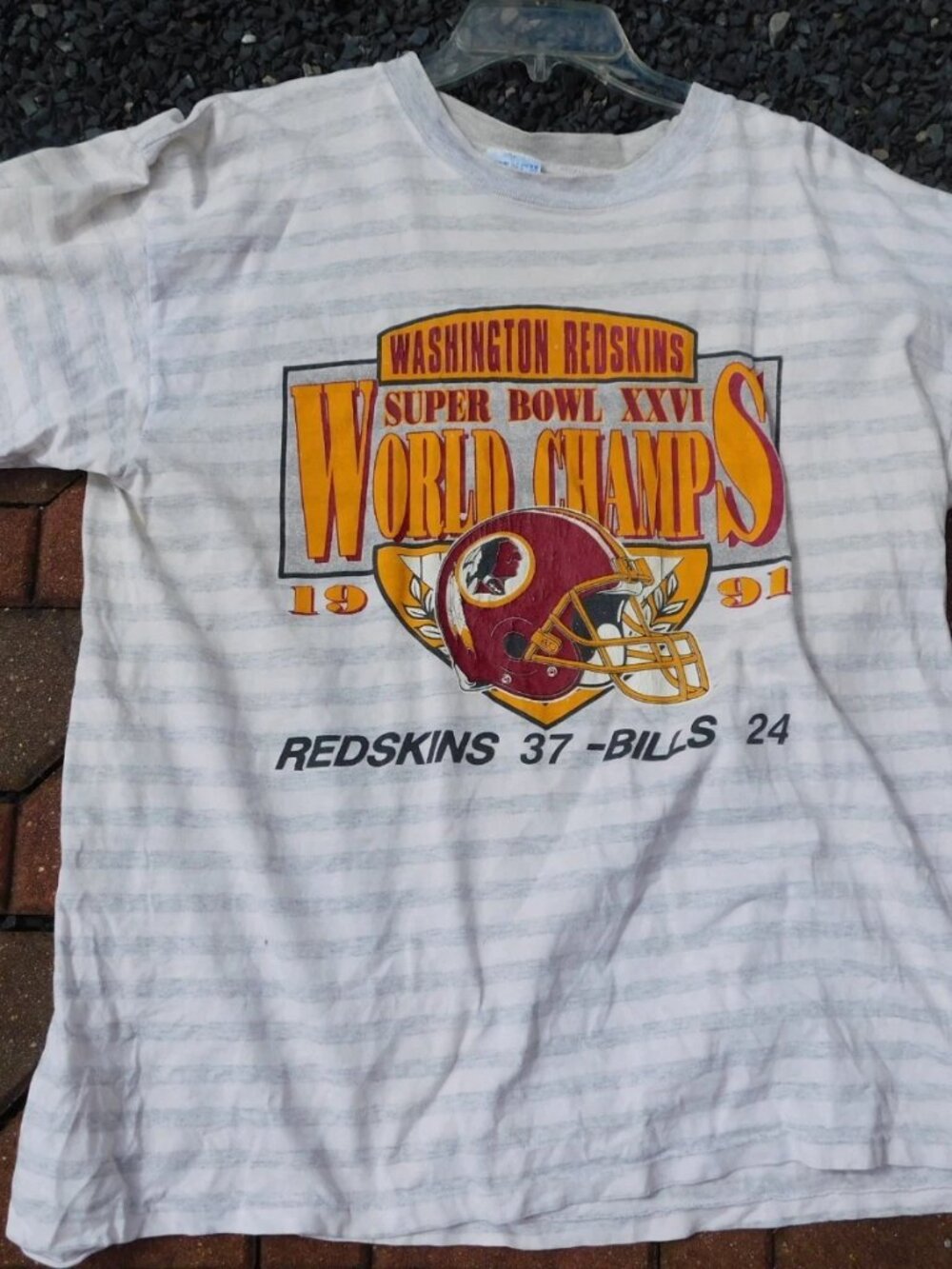 Vintage Adult T Shirt Washington Commanders 1991 Super Bowl Champs Redskins